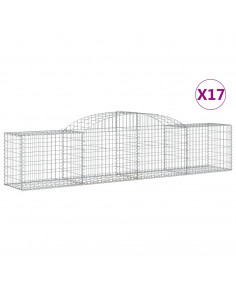 Cesti Gabbioni ad Arco 17 pz 300x50x60/80 cm Ferro Zincato 2