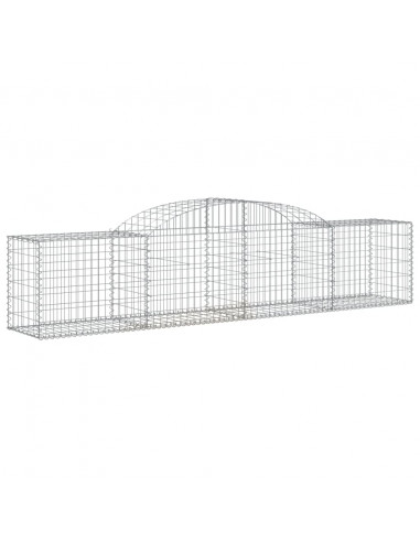 Cesti Gabbioni ad Arco 7 pz 300x50x60/80 cm Ferro Zincato