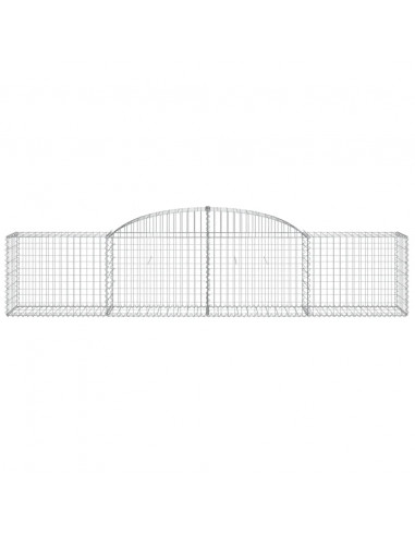 Cesti Gabbioni ad Arco 7 pz 300x50x60/80 cm Ferro Zincato