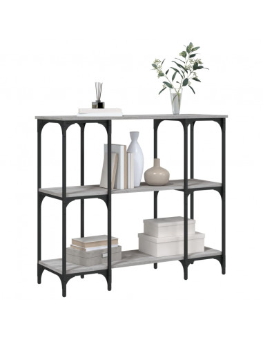 Tavolino Consolle Grigio Sonoma 102x35x90 cm Legno Multistrato