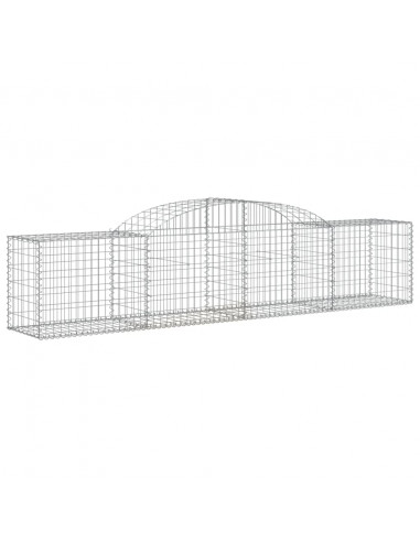 Cesti Gabbioni ad Arco 3 pz 300x50x60/80 cm Ferro Zincato