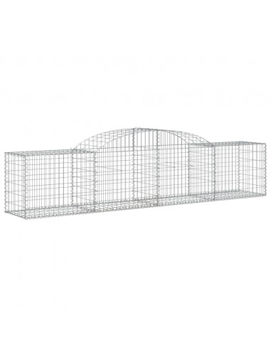 Cesti Gabbioni ad Arco 12 pz 300x50x60/80 cm Ferro Zincato