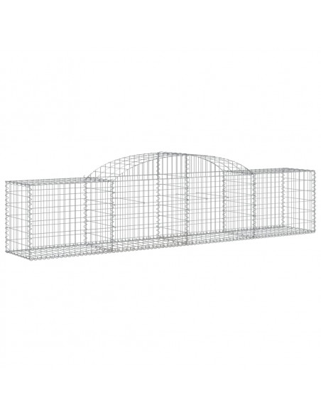 Cesti Gabbioni ad Arco 12 pz 300x50x60/80 cm Ferro Zincato