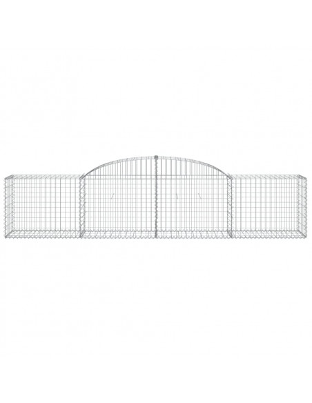 Cesti Gabbioni ad Arco 12 pz 300x50x60/80 cm Ferro Zincato
