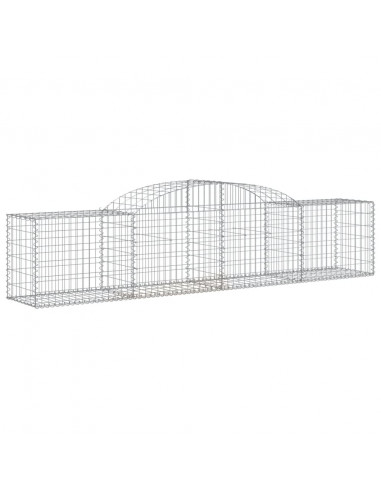 Cesti Gabbioni ad Arco 15 pz 300x50x60/80 cm Ferro Zincato