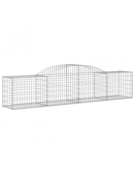 Cesti Gabbioni ad Arco 15 pz 300x50x60/80 cm Ferro Zincato