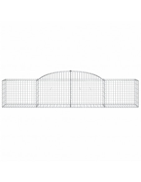 Cesti Gabbioni ad Arco 15 pz 300x50x60/80 cm Ferro Zincato