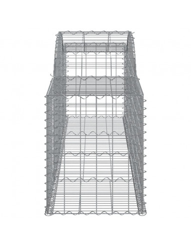 Cesti Gabbioni ad Arco 15 pz 300x50x60/80 cm Ferro Zincato