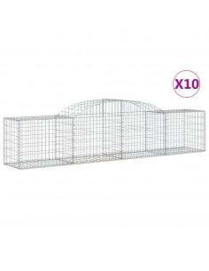Cesti Gabbioni ad Arco 10 pz 300x30x60/80 cm Ferro Zincato 2