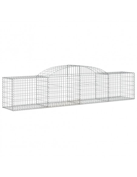 Cesti Gabbioni ad Arco 10 pz 300x30x60/80 cm Ferro Zincato