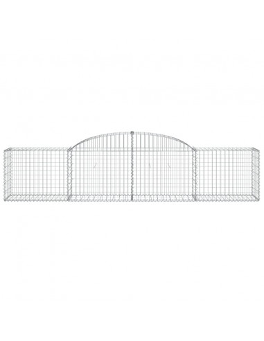 Cesti Gabbioni ad Arco 10 pz 300x30x60/80 cm Ferro Zincato
