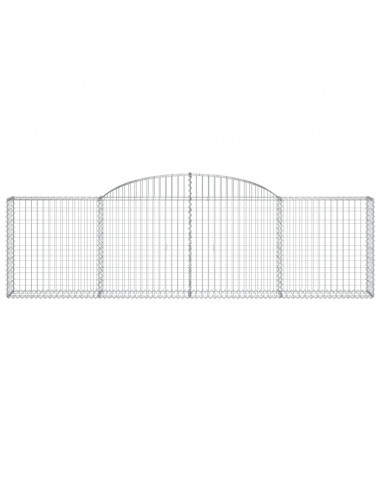 Cesti Gabbioni ad Arco 2 pz 300x30x80/100 cm Ferro Zincato