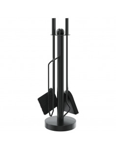 Set Attrezzi per Caminetto 5 pz 18x56 cm in Acciaio