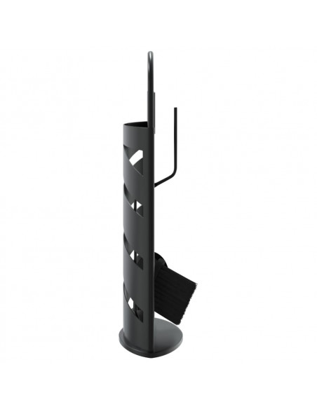 Set Attrezzi per Caminetto 5 pz 23x15x66 cm in Acciaio