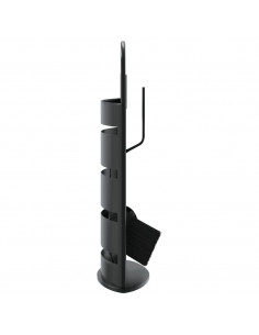 Set Attrezzi per Caminetto 5 pz 23x15x66 cm in Acciaio