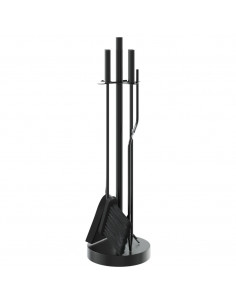 Set Attrezzi per Caminetto 5 pz 18x66 cm in Acciaio