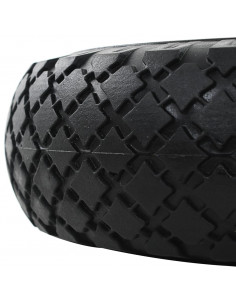 Ruote Carrello a Mano 4 pz in PU Solido 3.00-4 (260x85)