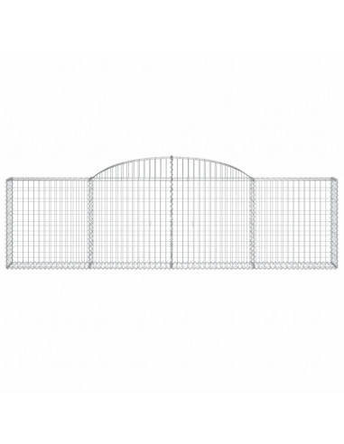 Cesti Gabbioni ad Arco 4 pz 300x30x80/100 cm Ferro Zincato