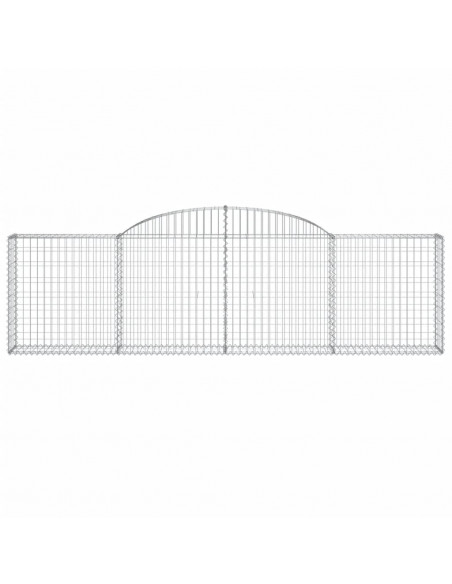 Cesti Gabbioni ad Arco 4 pz 300x30x80/100 cm Ferro Zincato