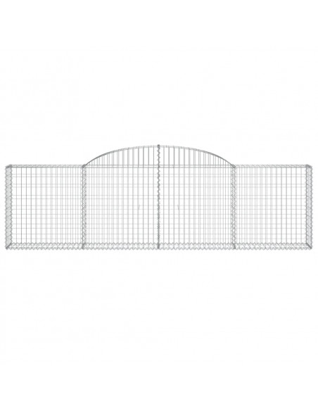 Cesti Gabbioni ad Arco 6 pz 300x30x80/100 cm Ferro Zincato