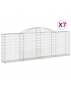 Cesti Gabbioni ad Arco 7 pz 300x30x100/120 cm Ferro Zincato 2