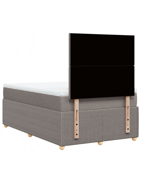 Giroletto a Molle con Materasso Tortora 120x200 cm in Tessuto