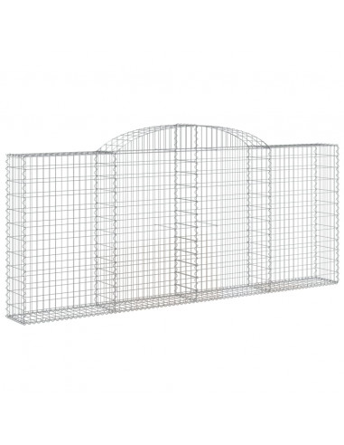 Cesti Gabbioni ad Arco 2 pz 300x30x120/140 cm Ferro Zincato
