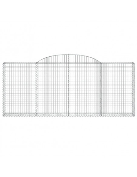 Cesti Gabbioni ad Arco 2 pz 300x30x120/140 cm Ferro Zincato