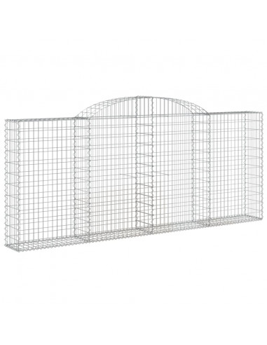 Cesti Gabbioni ad Arco 4 pz 300x30x120/140 cm Ferro Zincato