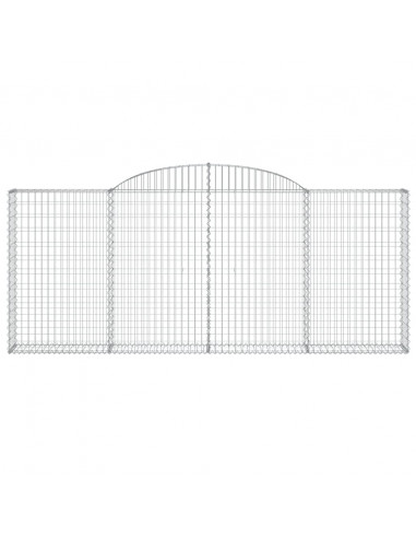 Cesti Gabbioni ad Arco 4 pz 300x30x120/140 cm Ferro Zincato
