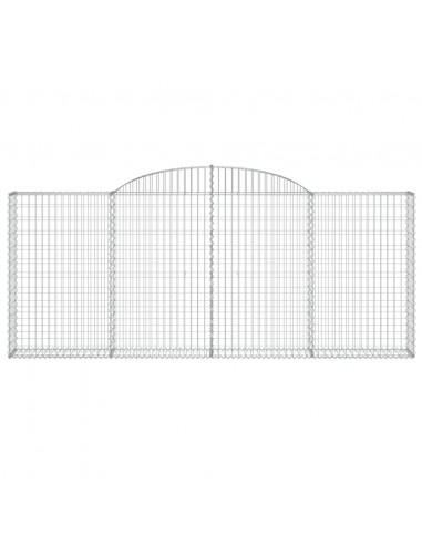 Cesti Gabbioni ad Arco 10 pz 300x30x120/140 cm Ferro Zincato