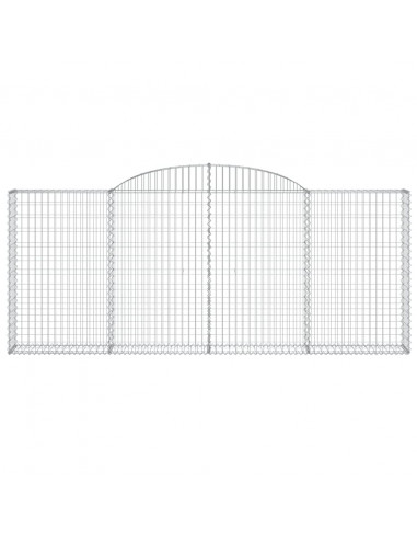 Cesti Gabbioni ad Arco 9 pz 300x30x120/140 cm Ferro Zincato