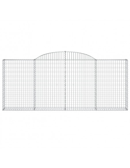 Cesti Gabbioni ad Arco 9 pz 300x30x120/140 cm Ferro Zincato