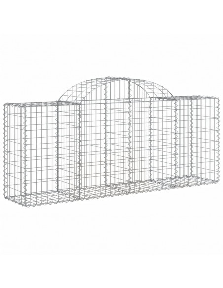 Cesti Gabbioni ad Arco 3 pz 200x50x80/100 cm Ferro Zincato