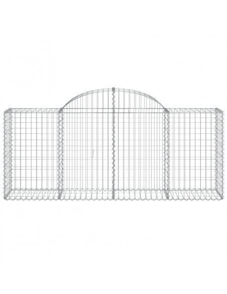 Cesti Gabbioni ad Arco 3 pz 200x50x80/100 cm Ferro Zincato