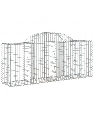 Cesti Gabbioni ad Arco 6 pz 200x50x80/100 cm Ferro Zincato