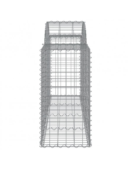 Cesti Gabbioni ad Arco 11 pz 200x50x80/100 cm Ferro Zincato