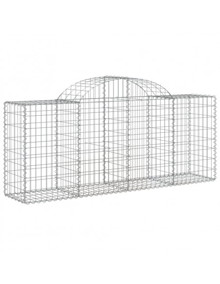 Cesti Gabbioni ad Arco 12 pz 200x50x80/100 cm Ferro Zincato
