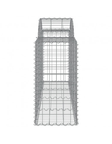 Cesti Gabbioni ad Arco 14 pz 200x50x80/100 cm Ferro Zincato