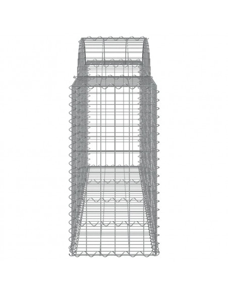 Cesti Gabbioni ad Arco 14 pz 200x50x80/100 cm Ferro Zincato