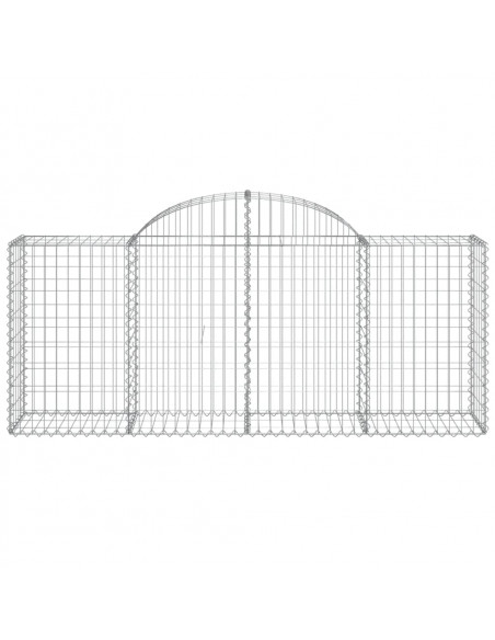 Cesti Gabbioni ad Arco 20 pz 200x50x80/100 cm Ferro Zincato