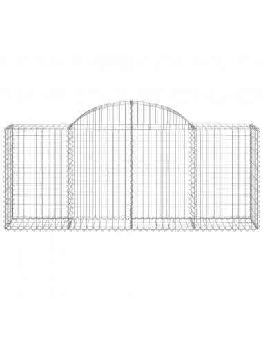 Cesti Gabbioni ad Arco 25 pz 200x50x80/100 cm Ferro Zincato