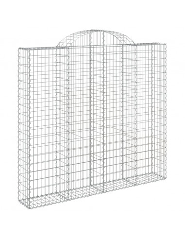 Cesti Gabbioni ad Arco 9 pz 200x50x180/200 cm Ferro Zincato