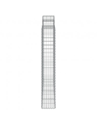 Cesti Gabbioni ad Arco 9 pz 200x50x180/200 cm Ferro Zincato