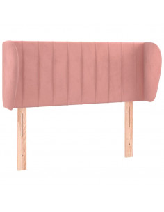 Testiera ad Orecchio Rosa 103x23x78/88 cm in Velluto 2