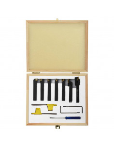 Set di Utensili Indicizzabili per Tornitura 12 pz 8x8 mm 70 mm