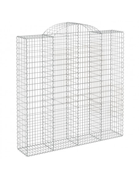 Cesti Gabbioni ad Arco 2 pz 200x50x200/220 cm Ferro Zincato