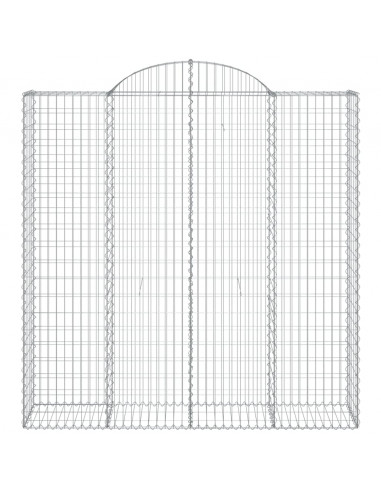 Cesti Gabbioni ad Arco 2 pz 200x50x200/220 cm Ferro Zincato