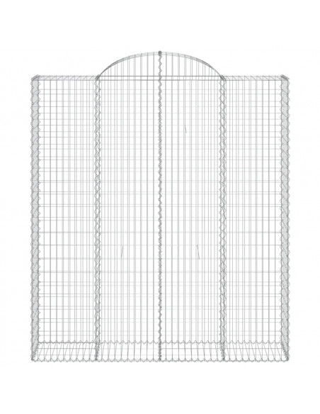 Cesti Gabbioni ad Arco 3 pz 200x50x220/240 cm Ferro Zincato