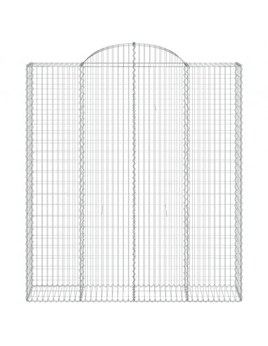 Cesti Gabbioni ad Arco 8 pz 200x50x220/240 cm Ferro Zincato